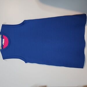 Zara dress Size Large Bright Blue With A Hot Pink Interior